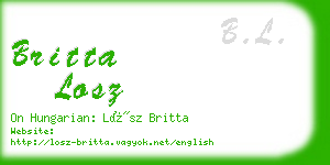 britta losz business card